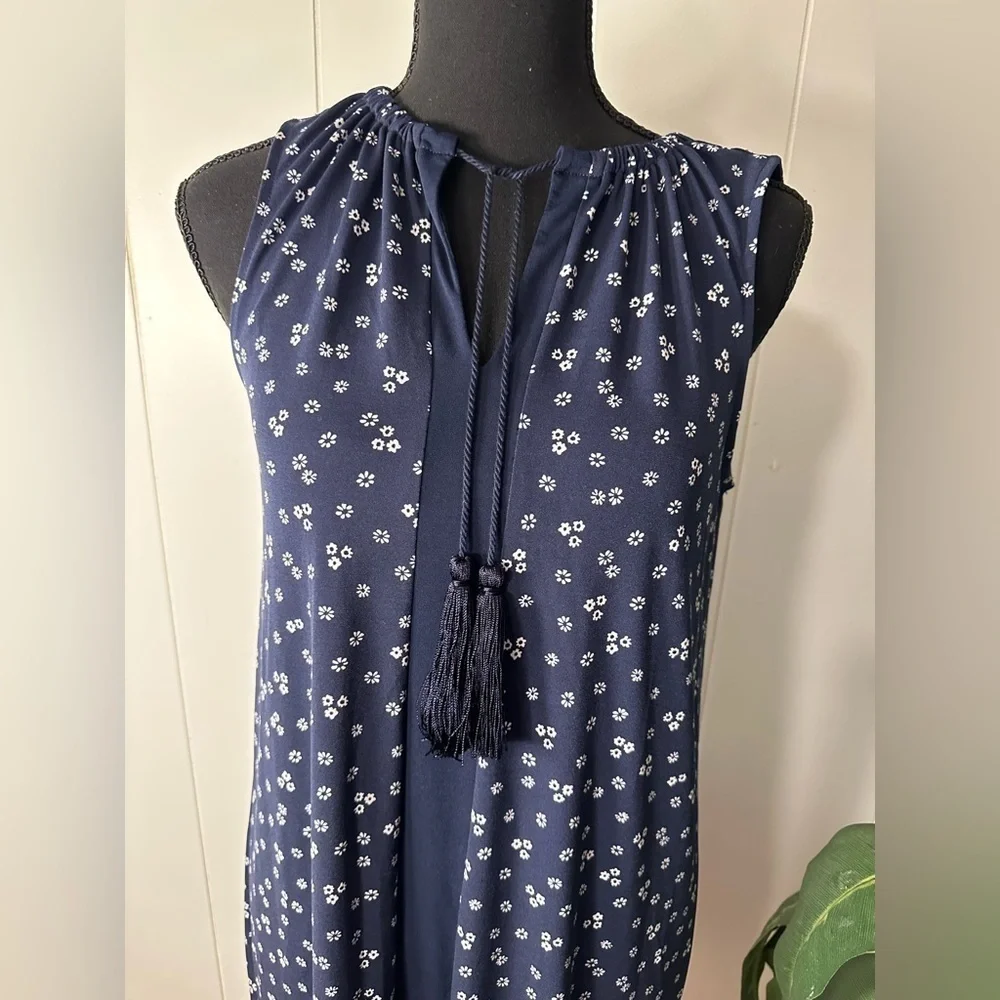 Michael Kors Navy & White Floral Dress, Size XS